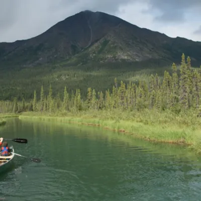 Canoeing through the Alaskan wilderness