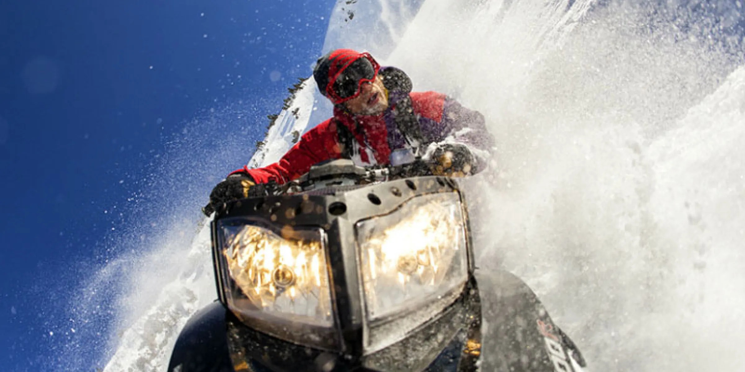 Snowmobiling in Alaska's winter landscape