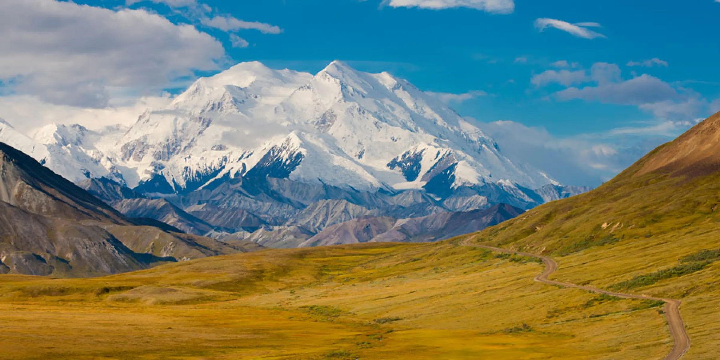 Der Denali, ehemals Mount McKinley genannt ist der Höchste Berg in Nordamerika